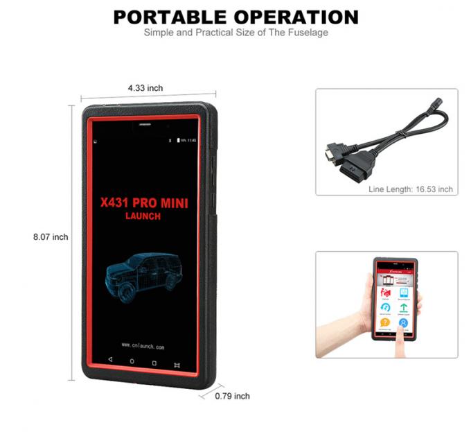 X431 pro mini LANÇAMENTO X431 pro mini ferramenta diagnóstica completa de Bluetooth/Wifi ECU auto com 2 PR livre do lançamento X-431 da atualização do ano