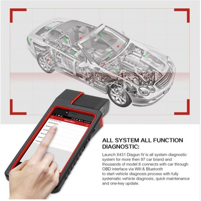 Ferramenta diagnóstica completa do sistema Bluetooth Wifi do varredor IV do mestre do lançamento X431 de Diagun do oficial