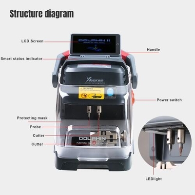 Xhorse Dolphin XP005L XP-005L Key Cutting Machine Plus VVDI Key Tool Max Pro Remote Programmer with MINI OBD Tool Function