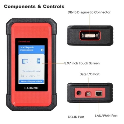LAUNCH X431 PRO3S+ PRO3 S+ with X-431 SmartLink C 2.0 Heavy-duty Truck Module for Both 12V & 24V Cars and Trucks
