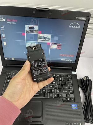 For MAN DIAGNOSTIC TOOL TRUCK INTERFACE Parameter Programming Device WLAN Calibration Monitoring for (M-A-N-CATS3)+CF53 Laptop