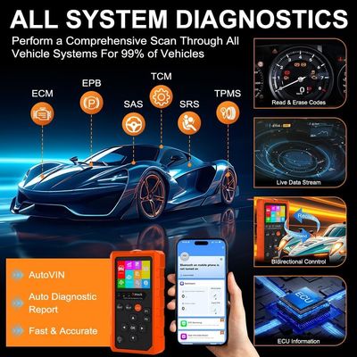 Xtruck 819 Handheld Automotive OBDII Diagnostic Scanner VIN Reading and Battery Status Monitoring Tool for Post-2000 Vehicles