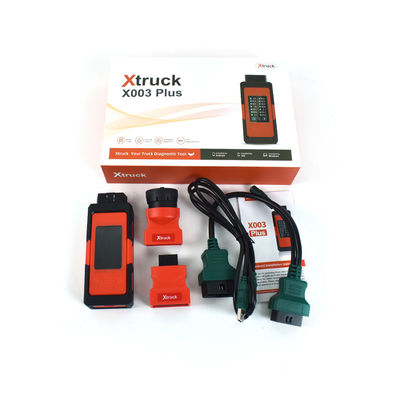 Xtruck X003 Plus Heavy Duty Truck OBD Scanner with 8 HD OBD II Test Modes, 9-Pin & 16-Pin Interface, and Multi-Language Support