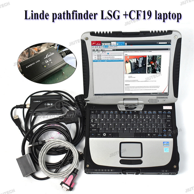 2024 for linde forklift pathfind software diagnostic scanner tool linde 4 pin Adapter linde canbox doctor+CF19 laptop