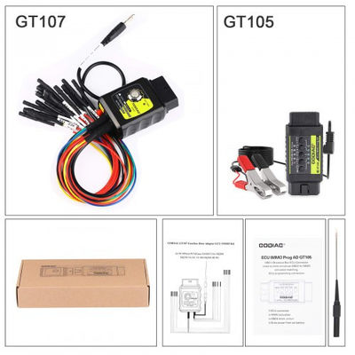 Kit GODIAG GT105 ECU IMMO Plus Adaptador de Leitura/Escrita de Dados da Caixa de Câmbio GT107 DSG para DQ250, DQ200, VL381, VL300, DQ500, DL501 Compatível com PCMTuner, Kess V2, PCMFlash, KTMBench etc