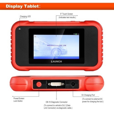 Launch X431 CRP129E Multi-System Diagnostic Scanner OBD2/ENG/ABS/SRS/AT Service Resets Oil, Brake, SAS, TPMS, ETS
