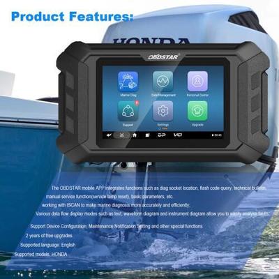 OBDSTAR iScan for HONDA Marine Diagnostic Tablet Code Reading Code Clearing Data Flow Action Test for 2004 -2022 Jet Skil Outboard Model