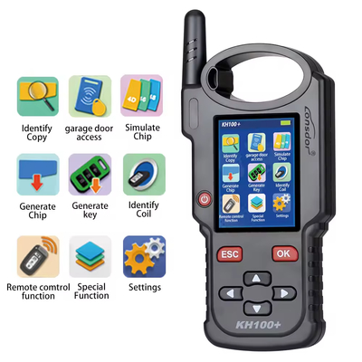 Programador de Chaves Automotivas Lonsdor KH100+ Gerador de Controle Remoto Simular Chip Identificar Copiar Cartão de Identidade IC Frequência Chave de Controle Inteligente IMMO