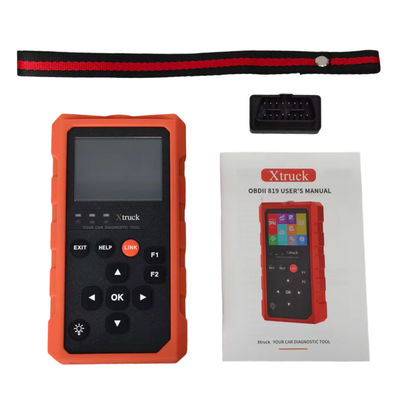 Scanner de diagnóstico automotivo Xtruck 819 OBD2 com testador de diagnóstico automotivo com modo OBDII 6 aprimorado, suporte a 9 protocolos principais e tela IPS de 2,8 polegadas