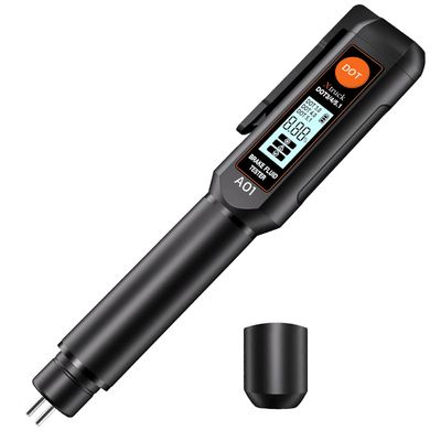 Teste digital de fluido de travagem com 155mm*30mm*25mm Tamanho 38,5g Peso e 0~50°C Ambiente de utilização para óleo de travagem DOT3/DOT4/DOT5.1