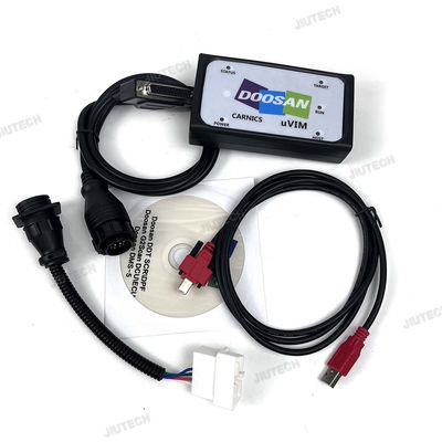 For Doosan uvim + Getac V110 laptop Excavator Forklift Engine Fault Detector DDT SCR DPF DCU ECU Scanner Fault Diagnostic Tool
