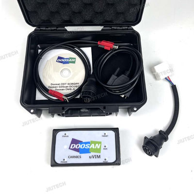 For Doosan uvim + Getac V110 laptop Excavator Forklift Engine Fault Detector DDT SCR DPF DCU ECU Scanner Fault Diagnostic Tool