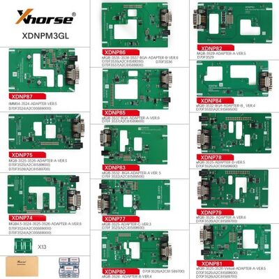 Xhorse Multi Prog Programmer + Exclusive Adapters + MQB48 Adapters + MQB-RH850 Adapter + GODIAG ECU GPT Boot AD and G-V ECU Cable Bundle Package Kit