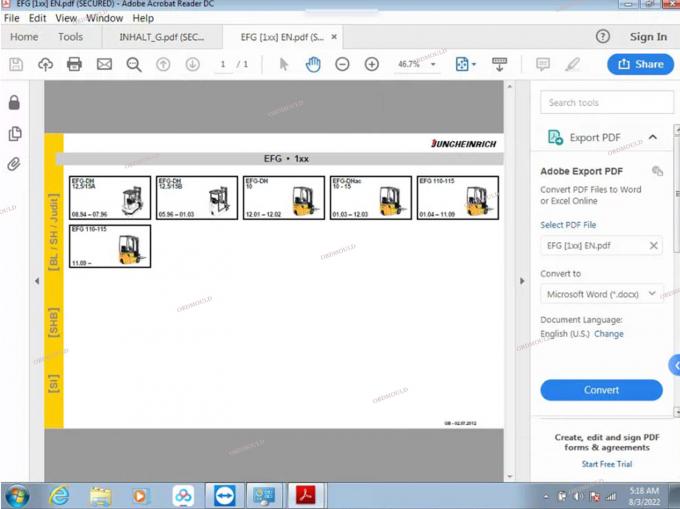 F110 comprimido com For Judit Incado Box Jungheinrich 4 Ferramenta de diagnóstico de empilhadeira com 4.37 Software Parts Catalog Judit ET EN Ferramentas de diagnóstico 30