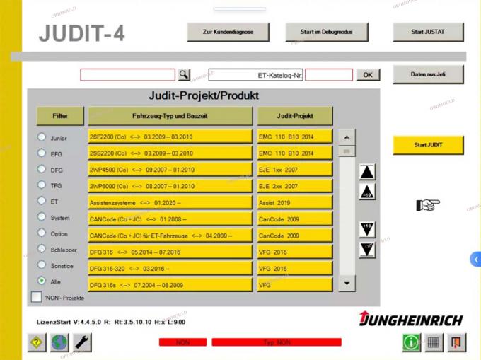F110 comprimido com For Judit Incado Box Jungheinrich 4 Ferramenta de diagnóstico de empilhadeira com 4.37 Software Parts Catalog Judit ET EN Ferramentas de diagnóstico 36