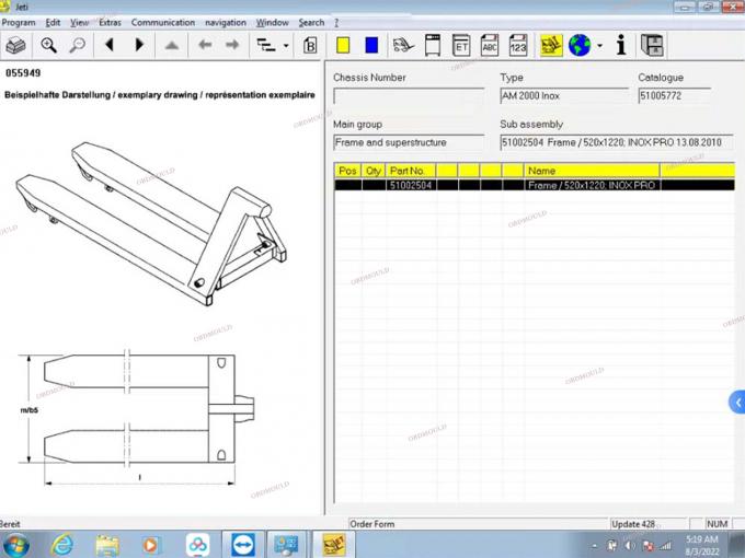 F110 comprimido com For Judit Incado Box Jungheinrich 4 Ferramenta de diagnóstico de empilhadeira com 4.37 Software Parts Catalog Judit ET EN Ferramentas de diagnóstico 35